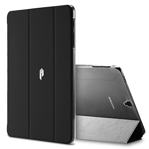 Poetic Slimline Galaxy Tab S3 9,7 Schlank Passen Tri-fold Cover Folio Stehhülle mit Automatische Schlaf / Wach-Funktion für Samsung Galaxy Tab S3 9,7 (2017) Schwarz