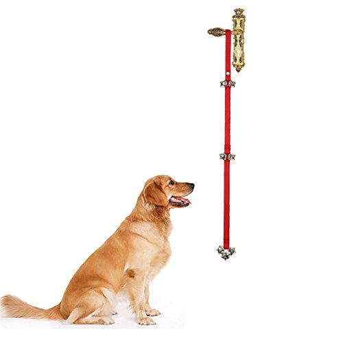 Audeuk - Timbre de Entrenamiento para Cachorros (Ajustable, Longitud Ajustable), Color Rojo