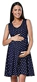 Umstands und Stillkleid mit Lagendesign - Süßer Schwangerschafts 2in1 A-Linie Kleid. Bequeme passform.