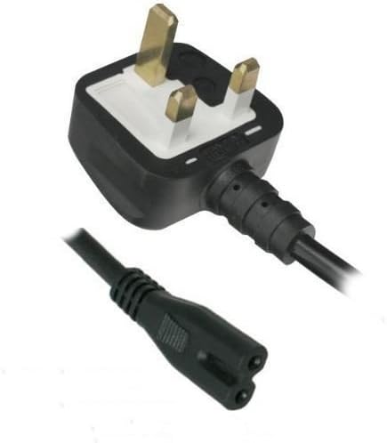 NEW 2 PIN Fig 8 UK Plug Cable Lead Power Cord for Emachines E-system Gaming Gateway Medion Panasonic Panasonic Acer Advent Asus Clevo Dell Fujitsu IBM Lenovo NEC Philips Sharp Sony Toshiba And All Other Laptop Chargers