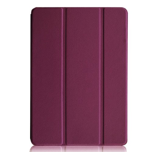 Invero® Premium Leder Smart Cover Case Schutzhülle Etui Tasche für Apple Ipad Air / Ipad 5 5th Gen mit Rückenschutz und Unterstützt Sleep / Wake Funktion umfasst Displayschutzfolie & Stylus (Lila / Purple) - 3