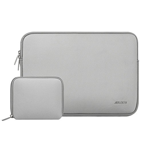MOSISO Wasserresistente Lycra Laptop Hülsen Beutel Abdeckung für 11-11,6 Zoll MacBook Air, Ultrabook Netbook Tablette mit einem kleinen Fall, Grau