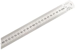 HD BRICO Righello in Acciaio Inossidabile, Spessore 1mm per Ufficio/Ingegneria/Casa/Insegnamento (1 pzzzi set 100 cm)