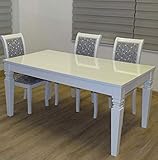 HIGHLIGHT - Der Tisch wird dank der modernen und eleganten Hochglanz-Optik ein Blickfang in Ihrem Esszimmer. Wunderschönes, einzigartiges Design, große funktionale Fläche und viel Platz zum Essen.