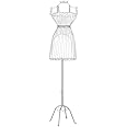 N / B Makeup Toy Mannequin Manikins Half length Iron Female Shop Window Clothing Dress Dressmakers Dummy Display Tailors Dummy Model Wedding Dress Hanger Stand (White Mannequin without Hanger)