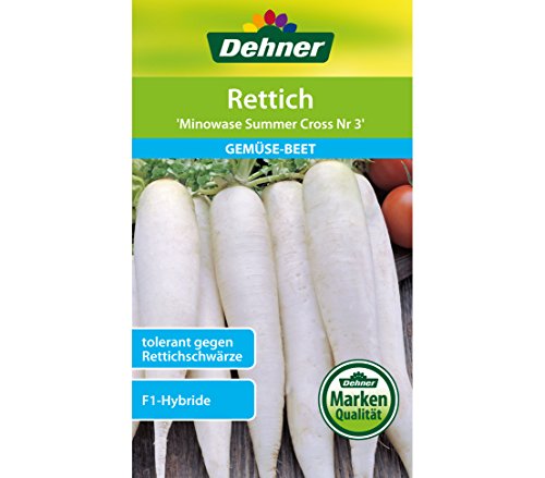 Dehner Gemüse-Saatgut, Rettich "Minowase Summer Cross Nr 3", 5er pack (5 x 4 g)