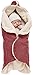 Wallaboo Baby Blanket Nore, Superb Quality blanket, 85cm x 85cm, Stylish & Durable Faux Suede with Warm and Soft Shearling Inner, Warm Red