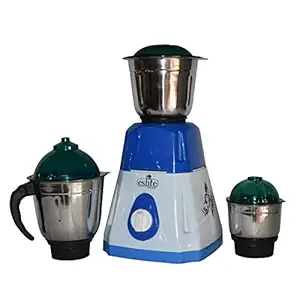 Eslite-Pro 650 Watt Juicer Mixer Grinder With 3 Stainless Steel (Blue) With 1 Year Warranty