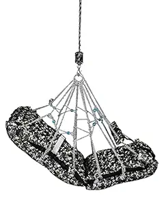 VELLIQUE Cotton Swing Chair for Kids Babys Children Folding and Washable 1-8 Years with Safety Belt - Home,Garden Jhula for Babies | Swing for Kids | Baby Hanging Swing Jula (Multicolor)