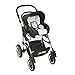 Combi Pushchair X6 – 3 in 1 Combi Pushchair Buggy Black/Black/White Pattern