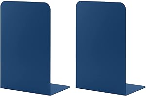 1 Paia Fermalibri per Mensole, MSDADA Reggilibri per Libreria, Porta Libri da Scrivania, Ferma Libri da Scaffale per Libreria, Ufficio, Casa, Biblioteca, Scuola, Studenti Regalo(Blu Scuro)