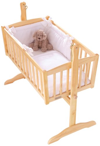 Clair de Lune Honeycomb Rocking Crib/ Cradle Quilt and Bumper Set (White)