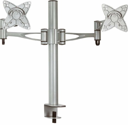 LCD/TFT Tischhalterung / Monitorhalter für 2 TFT/LCD Monitore mit Schwenkarm für Displays mit einer Bildschirmdiagonale von 25 bis 58 cm (10" - 23")