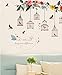 Produktbild Schöne Blume Reben Vögel Wohnkultur Birdcage Wandaufkleber Aufzucht Vogel In Home Kreative Wand Poster Für Frauen Geschenke