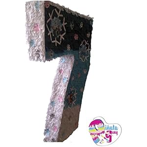Pinata No. 7. Nummer Piñata. Piñata 7. Gefrorene Pinata(Optionaler Stick)