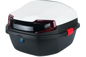 Aptliton Motorbike Top Box Moped Box Tour Tail Case Top Box for Motorcycle Trunk with Lock for Storage Helmet, Luggage Case for Motorcycle Scooter Moped