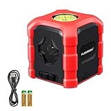 Niveau Laser Croix Laser Horizontal et Verticale Auto-nivellement Laser Level 10M avec niveau à bulle de type C chargeant IP54 étanche