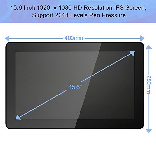 Ugee HK1560 15.6 Inches IPS Screen HD Resolution Graphics Monitor with 2 Rechargeable Pen and 1 Drawing Glove