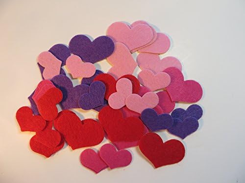 FELT HEART STICKERS PACK OF 40