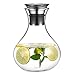 Produktbild Ecooe Glaskrug 1,5 Liter Glaskaraffe Wasserkrug mit Edelstahl Deckel Karaffe Glaskanne