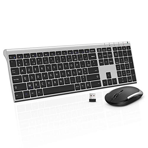 Jelly Comb Ensemble Clavier Souris sans Fil Clavier AZERTY de Format Standard Rechargeable Ultra-Min Jelly Comb Ensemble Clavier Souris sans Fil Clavier AZERTY de Format Standard Rechargeable Ultra-Min