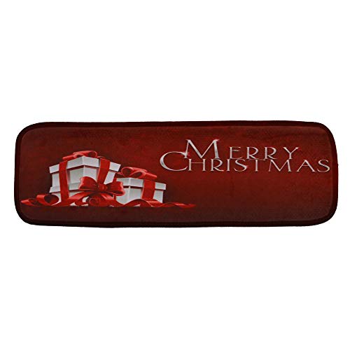 FORH Anti Rutsch Streifen 5PC Weihnachtsdekoration Treppen Matte 1 Set Teppich Basic rutschfeste Teppich Korallenrote Vlies-beständige Stufenmatten Treppen-Teppich (C)