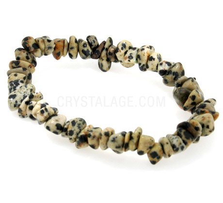 CrystalAgeCrystalAge Dalmatian Jasper Gemstone Chip Bracelet