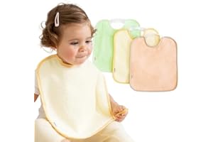 Bugalin Baberos bebe impermeables |Packs - Baberos goma elastica guarderia | 6 meses hasta 4 años| Fáciles de Poner y Quitar De Rizo y Tela Impermeable, Ideal para la Guarderia | Fabricados España