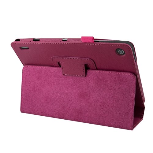 3in1 Set: kwmobile Hülle für Acer Iconia A1-810 / A1-811 – Tabletcover Slim Case Tablet Schutzhülle – Smart Cover Tabletcase Pink + Folie, kristallklar + Stylus, Weiß - 2