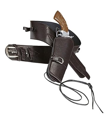 WIDMANN 01051 – Ceinture de Cowboy avec poche en imitation cuir Marron