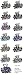 Dozen Pack - 12 Small Metal Jaw Clips Decorated with Crystals in the Design of a Phoenix U86420-0289-D