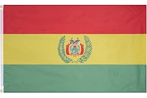 MUWO Flagge Nations Together 90 x 150 cm Nationalmanschaften, doppelseitige Gartenflagge, wetterfeste Fanflagge, Fußballflagge Polyester Länderfagge Deutschland mit Ösen (Bolivien)