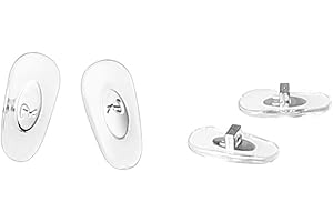 HICYCLE2 Almohadillas de nariz de repuesto para kits de reparación de gafas Ray-Ban RB6335, paño de lente adicional, plata, 3 Count (Pack of 1)