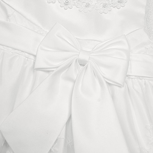 YiZYiF Baby Mädchen Kleid Prinzessin Hochzeits Taufkleid Blumenmädchen Kleider Party Festlich Kleid Festzug Kleidung Kleinkind Elfenbein 74-80 (Herstellergröße 6M) - 6