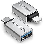 usb stick adapter für smartphone Ausführung: deleyCON USB auf USB C Adapter aus Aluminium // Lieferung: 2 Stück // Farbe: Silber