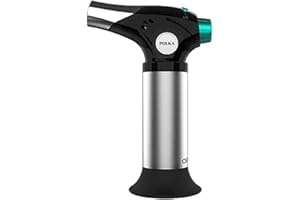 Cecotec Polka Flame-Cook 1000 - Torcia da cucina ricaricabile in acciaio, regolatore di regolazione della fiamma