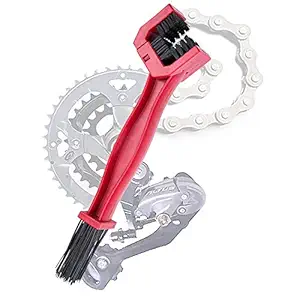 Ride Adventure Multi-Purpose Chain Cleaning Brush/Washer/Tool for Motorcycle Bicycle, Bikes, Bullets, KTM, Classic 350 and Avengers. (Red)