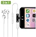 Produktbild Daisyly 2-in-1 Dual Splitter Stecker | Musik hören und gleichzeitig Laden | kompatibel mit iPhone 7/8, 7/8 Plus, X/10, XS, XS Max, XR (schwarz)