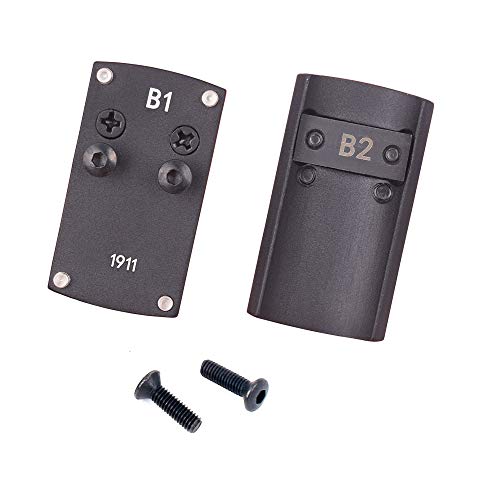 Huenco Optics Beretta 92 Glock 17 19 22 1911 Plaque d'adaptation pour viseur à visée Reflex pour visée Sight-Mark Burris Vortex Micro Point Rouge Accessoires Handguard Mount Rail Système