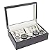 Produktbild Caddy Bay Collection Dark Walnut Wood Watch Case Display Storage Box with Glass Viewing Top by Caddy Bay Collection