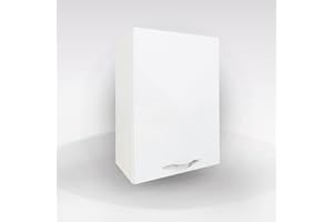 My Brand Germanvox Armadietto Pensile Cucina a parete 45 cm 1 anta destra bianco lucido