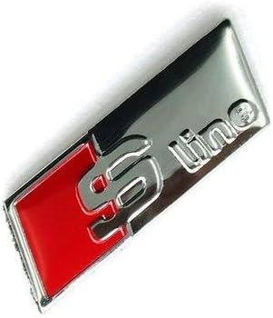 SLINE SUPER SHINY SILVER STEERING WHEEL BADGE EMBLEM STICKER