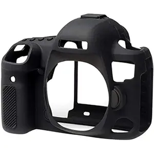 5D Mark III Black Silicone Cover with Tempered Glass