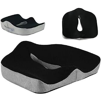 Coussin Ergonomique POOTACK - Mousse à Mémoire De Forme Pour Chaise De Bureau, Soulage Le Coccyx