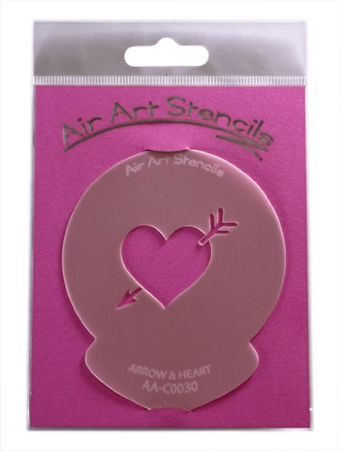 Valentines Arrow & Heart Stencil Reusable & Flexible for Cakes & Crafts