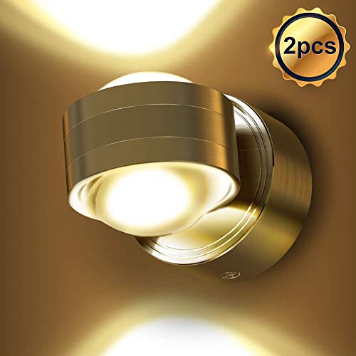 EBES 2PCS 6W LED Apliques de pared Modernos Luz de pared Blanco Cálido Dormitorio Pasillo Sala de Estar Escaleras