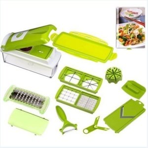 Genius Multischneider Nicer Dicer Plus inkl. Bambus-Kristall Reinigungstuch – 13 Teile ohne Reibe - 4