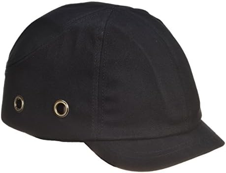 Spire Protective Short Peak Safety Baseball Bump Cap Hard Hat Certified to EN812 Colours Black & Navy (Black)