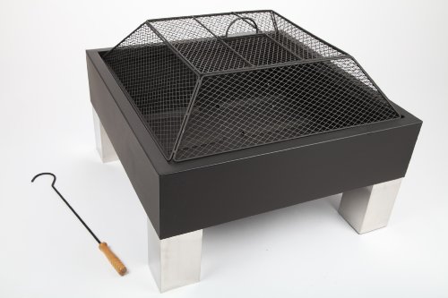 point-garden Feuerschale 68cm Gartengrill Grill Edelstahl (Füße) - 5