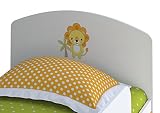 Polini Kids Kombi-Kinderbett Basic mit Kommode weiß-orange mit Jungle Motiven ,1185-1 - 4